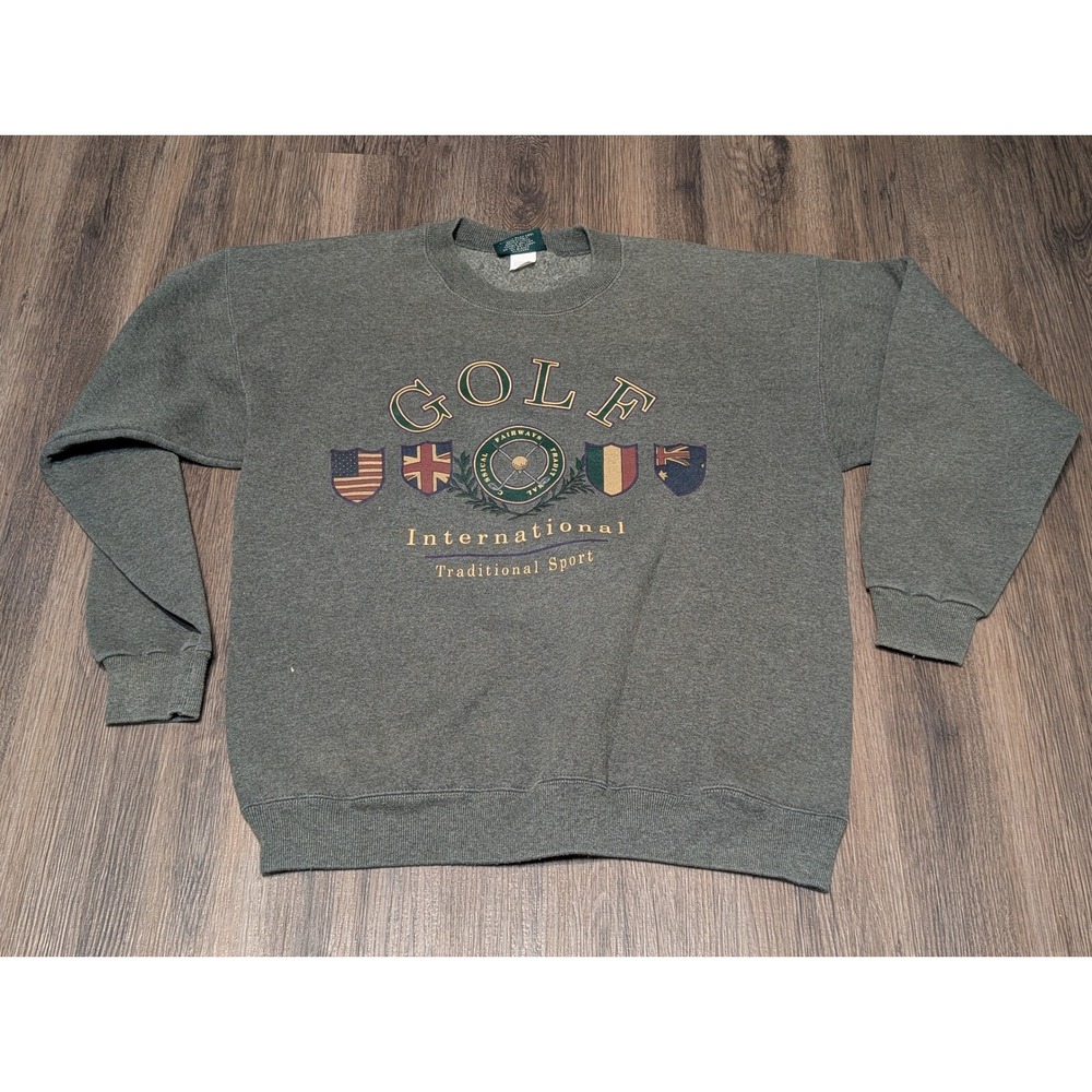 American Eagle Vintage 90s Golf Graphic Sweatshirt Mens Large Gray Golfcore